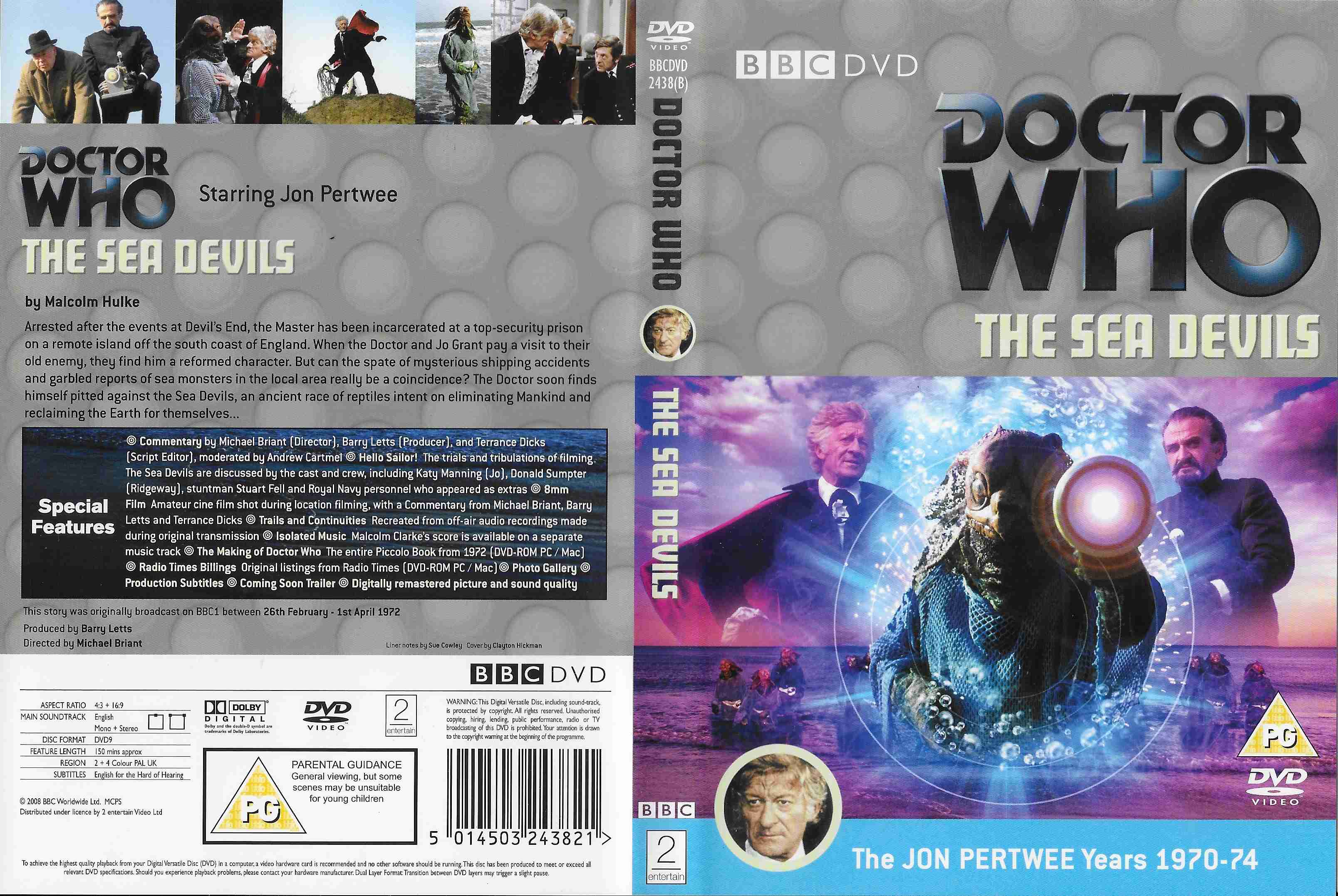 Picture of BBCDVD 2438B Doctor Who - The sea devils by artist Malcolm Hulke from the BBC records and Tapes library